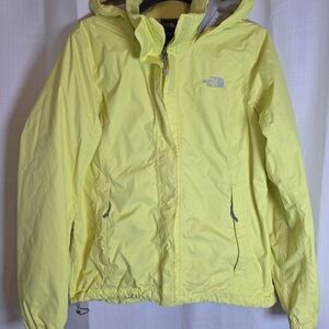 The North Face HyVent 2.5L Womens Hooded Jacket Size M Yellow  Rain Coat